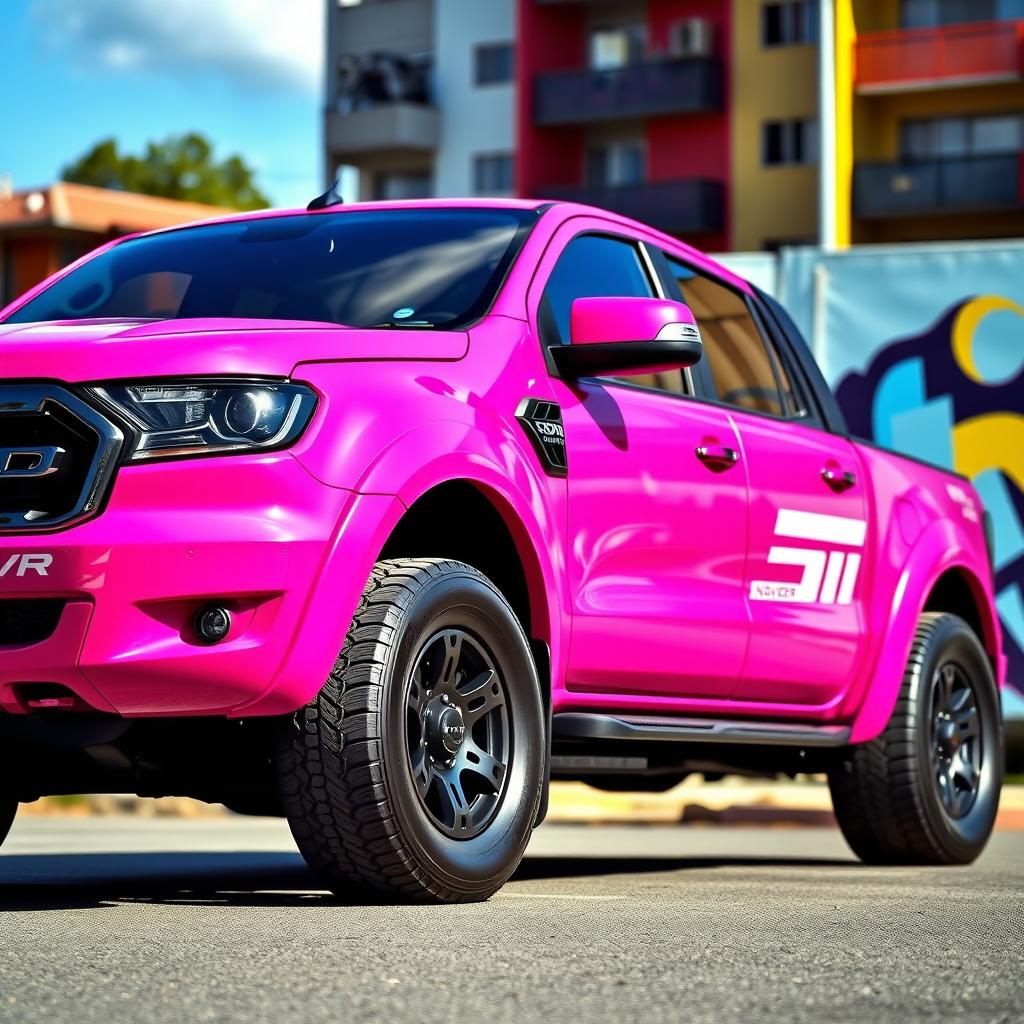 Unleash Adventure: Pink Fuchsia Ford Ranger V8