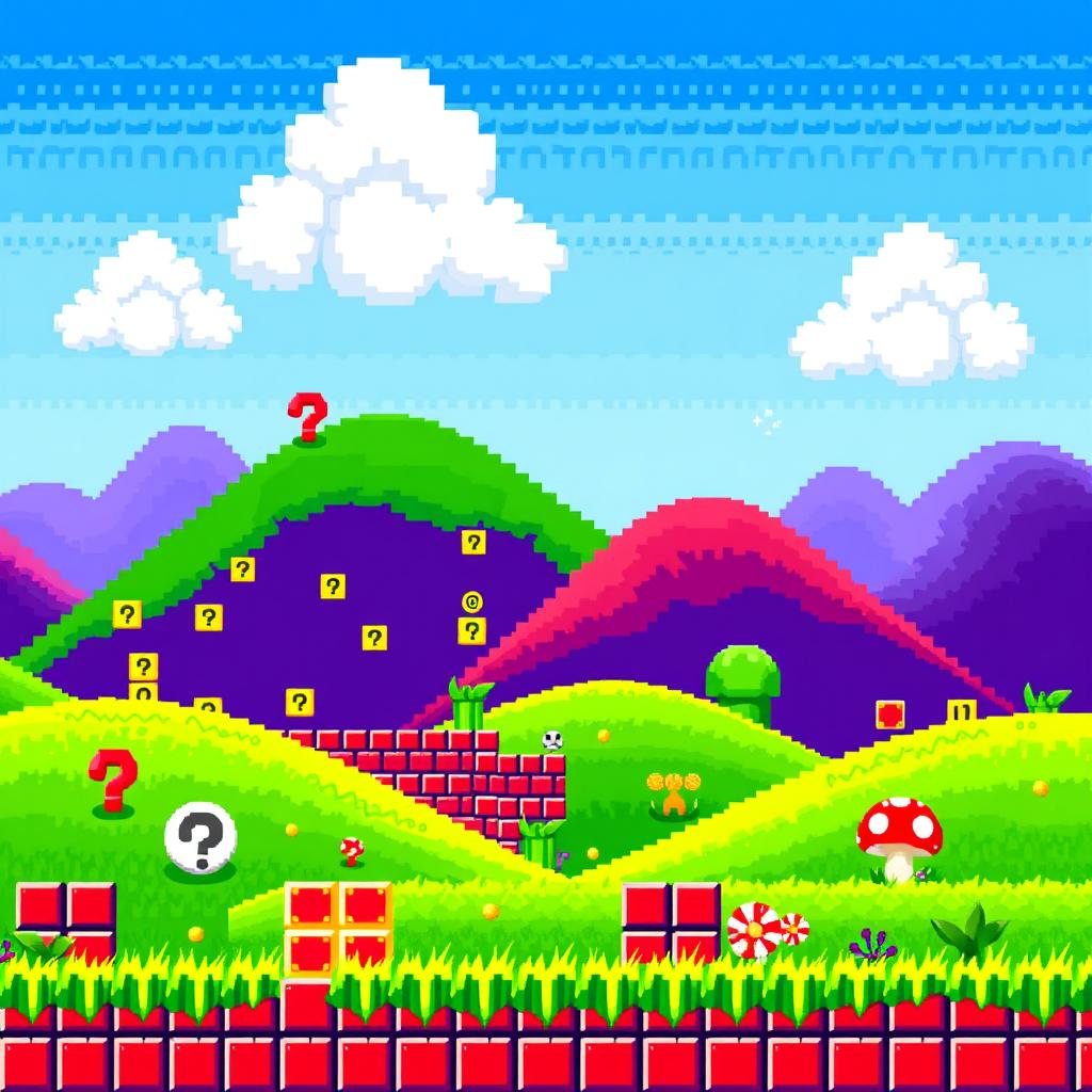 Dive into a Mario-Inspired Pixel Art World