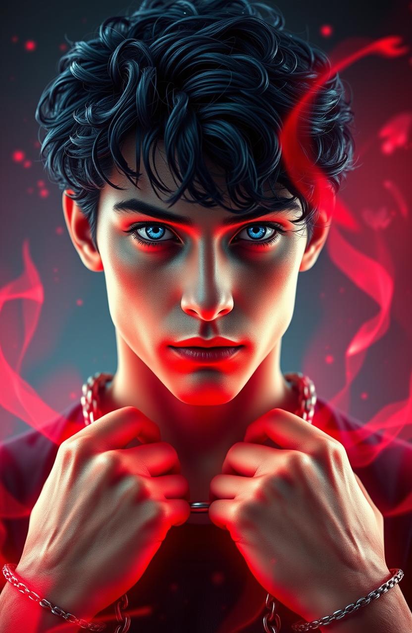 Meet the Enigmatic Young Man with Navy Blue Curls