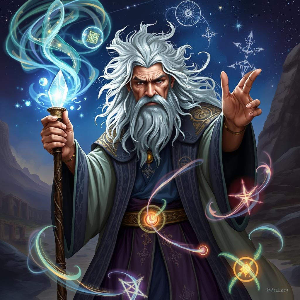 Unleash the Magic: Powerful Wizard Casting a Spell