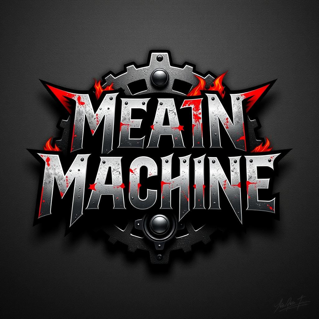 Mean Machine: Bold Hard Rock Logo