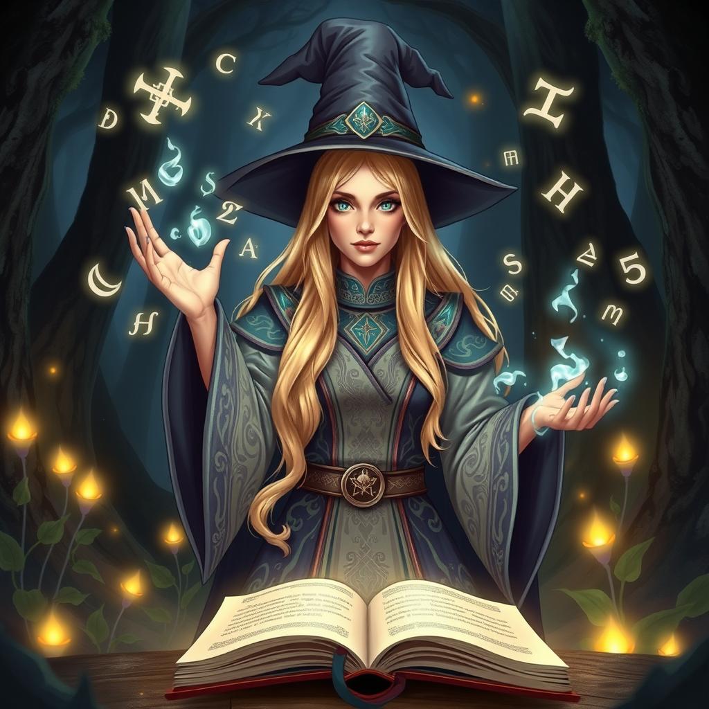 Enchanting Female Human Wizard Art for DnD