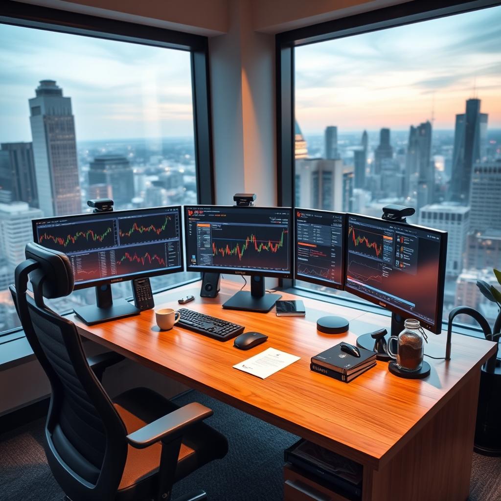 Elevate Your Trades: Modern Trading Desk Setup