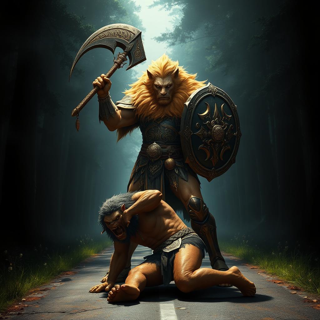 Epic Showdown: Leonin Paladin vs. Gnoll