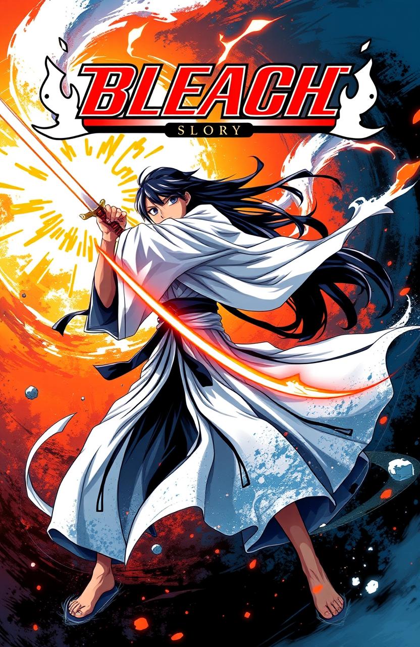 Striking Novel Cover: Bleach-Inspired Design