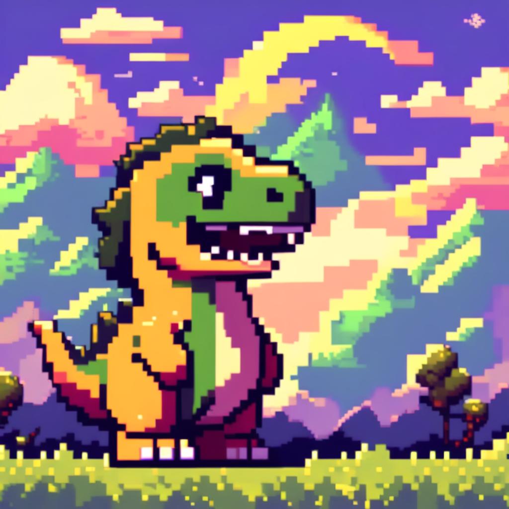 Pixpals PFP: Adorable T-Rex Soars the Clouds