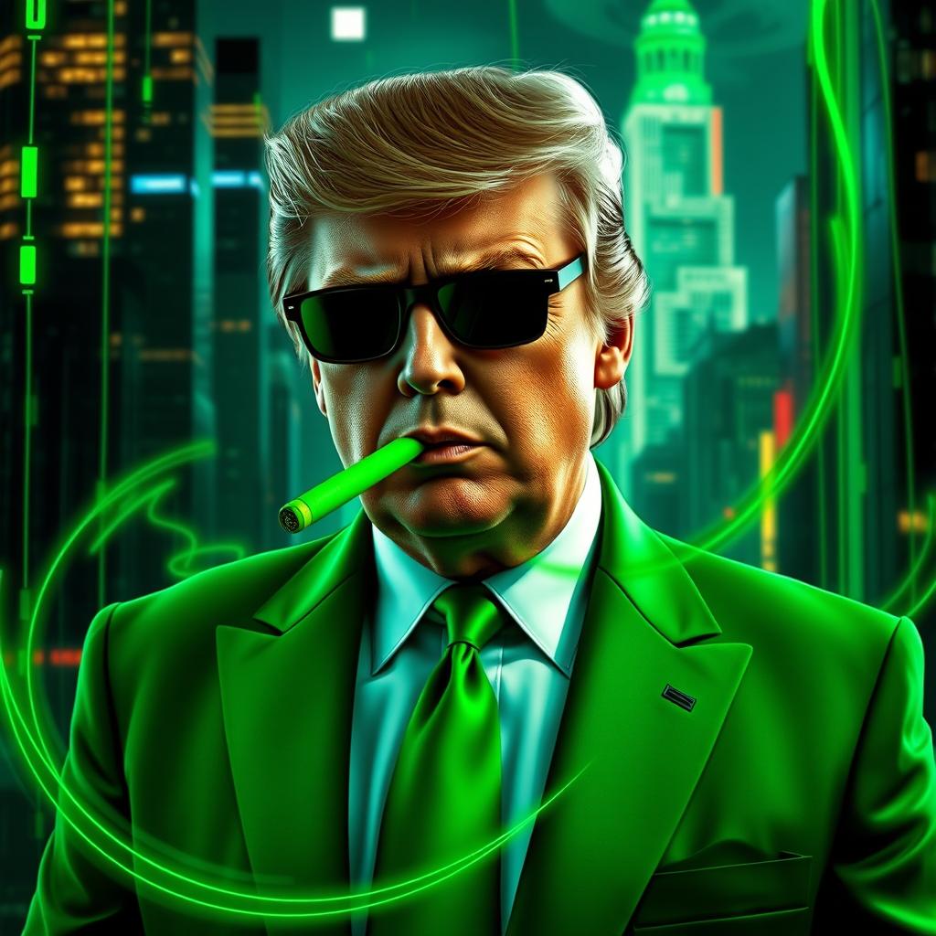 Trump in the Matrix: A Bold Digital Artwork