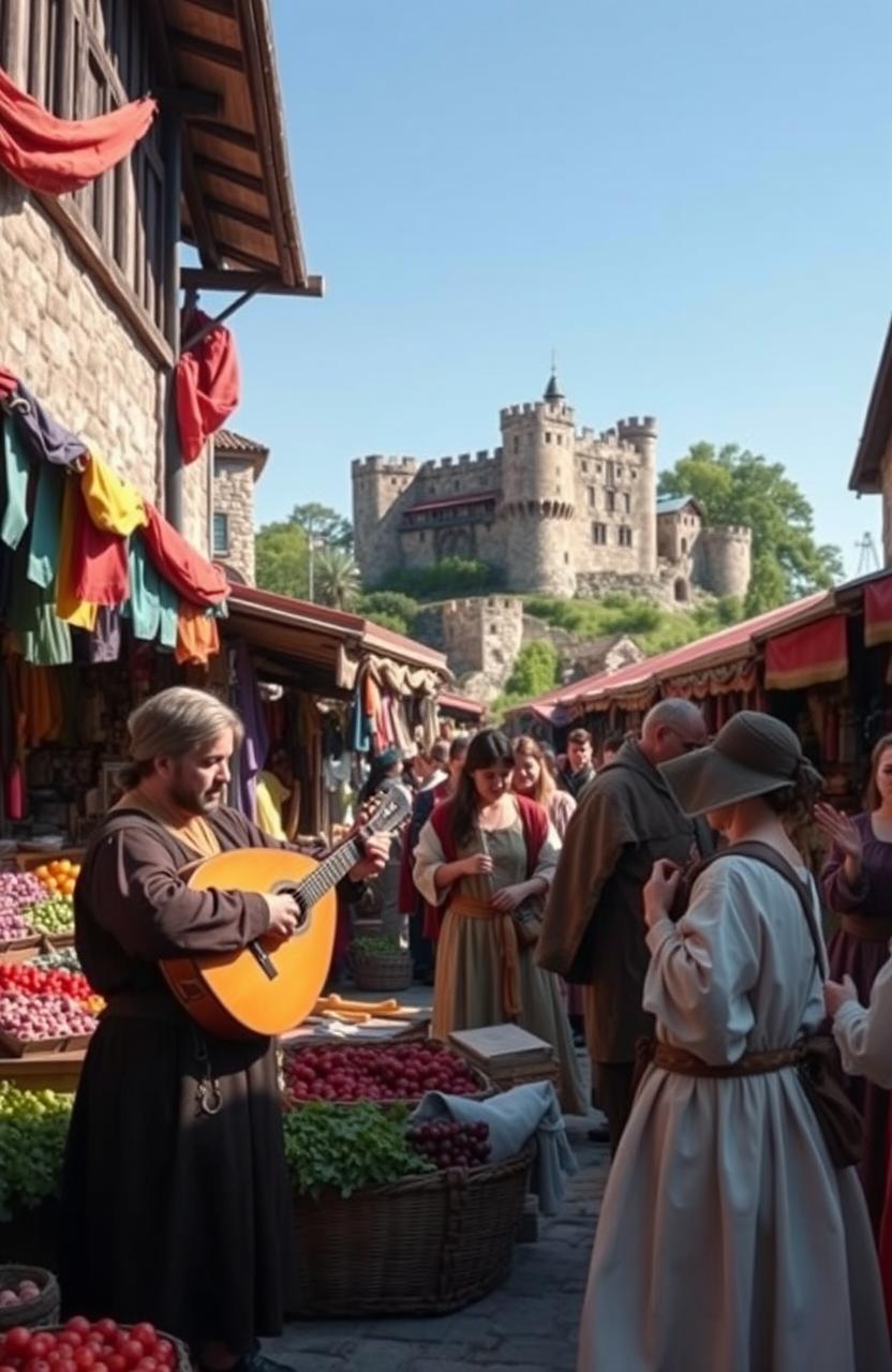 Step Back in Time: A Lively Medieval Marketplace