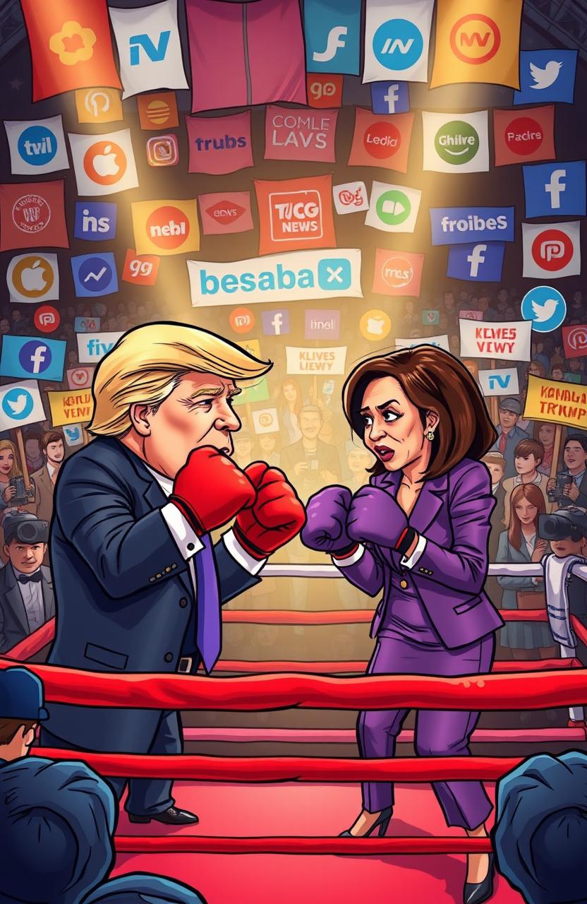 Political Showdown: Trump vs. Harris in the Ring