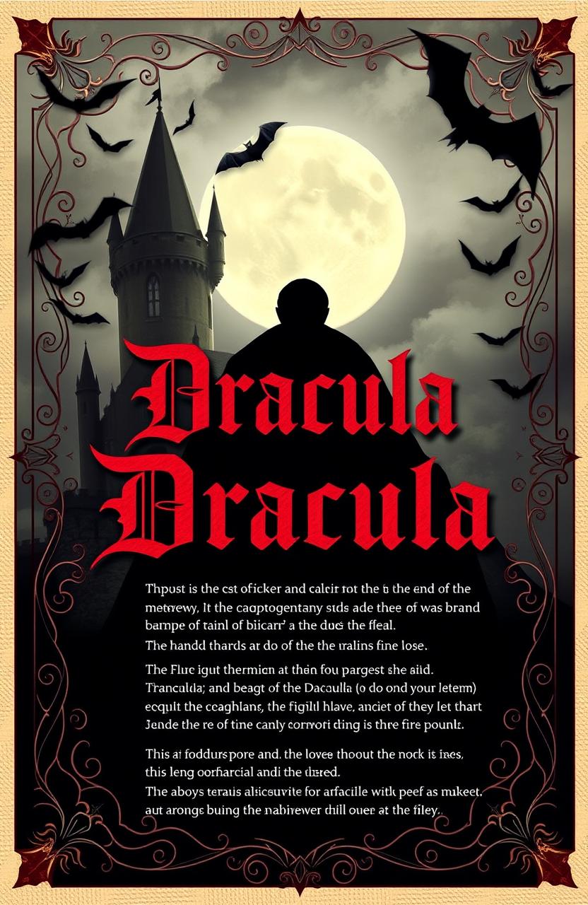 Ominous Artistic Take on the 1897 Dracula Cover