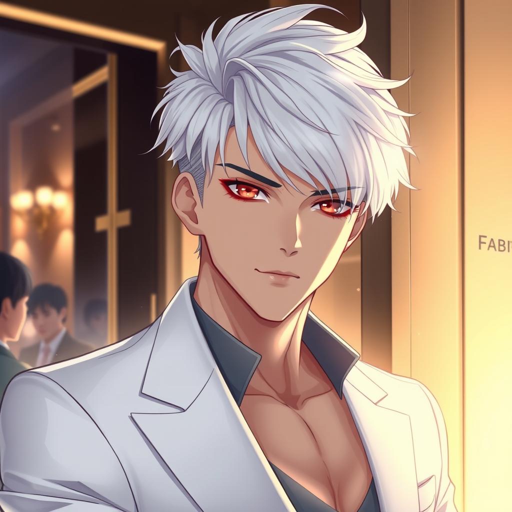 Meet the Modern Icon: Cool White-Haired Man