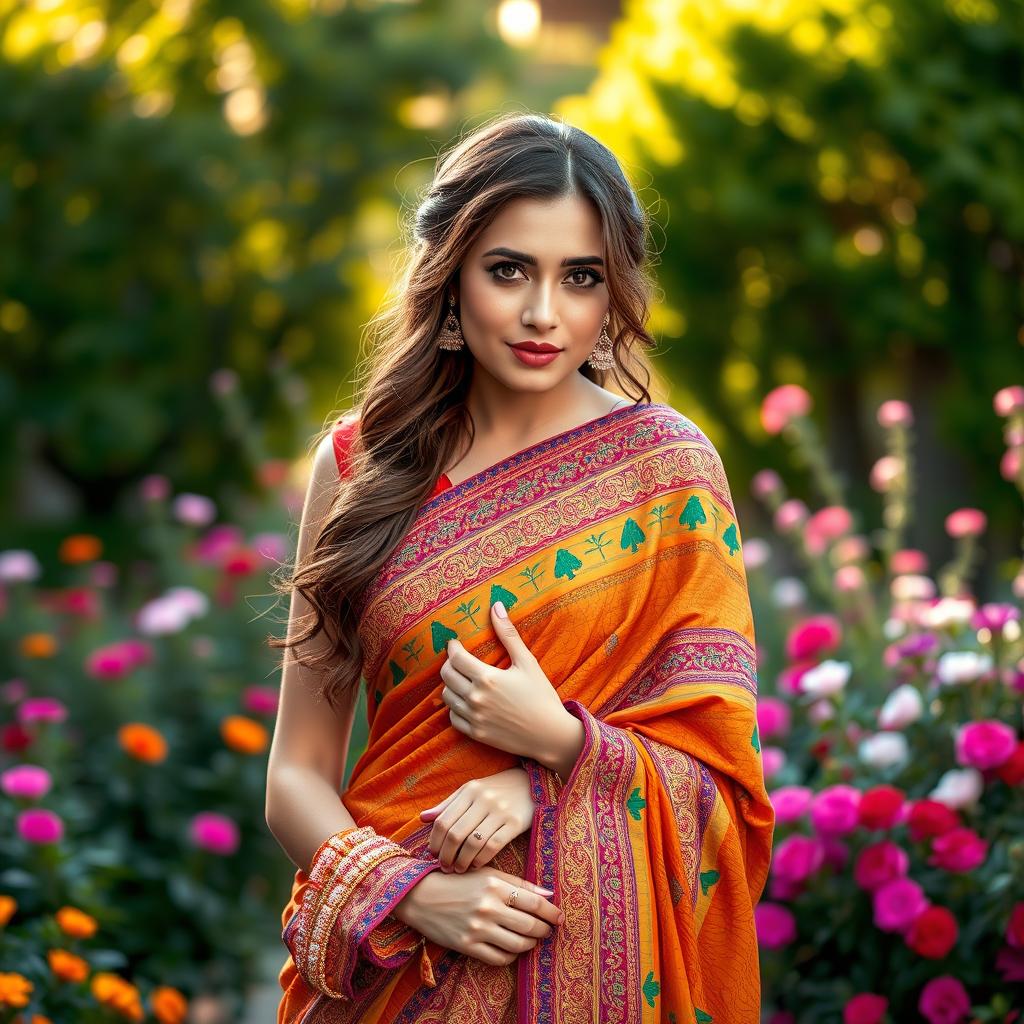 Ana de Armas in Vibrant Indian Saree