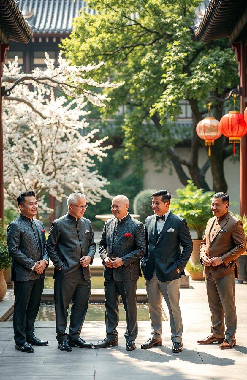 Elegance in Tradition: A Gathering of Sophisticated Gentlemen