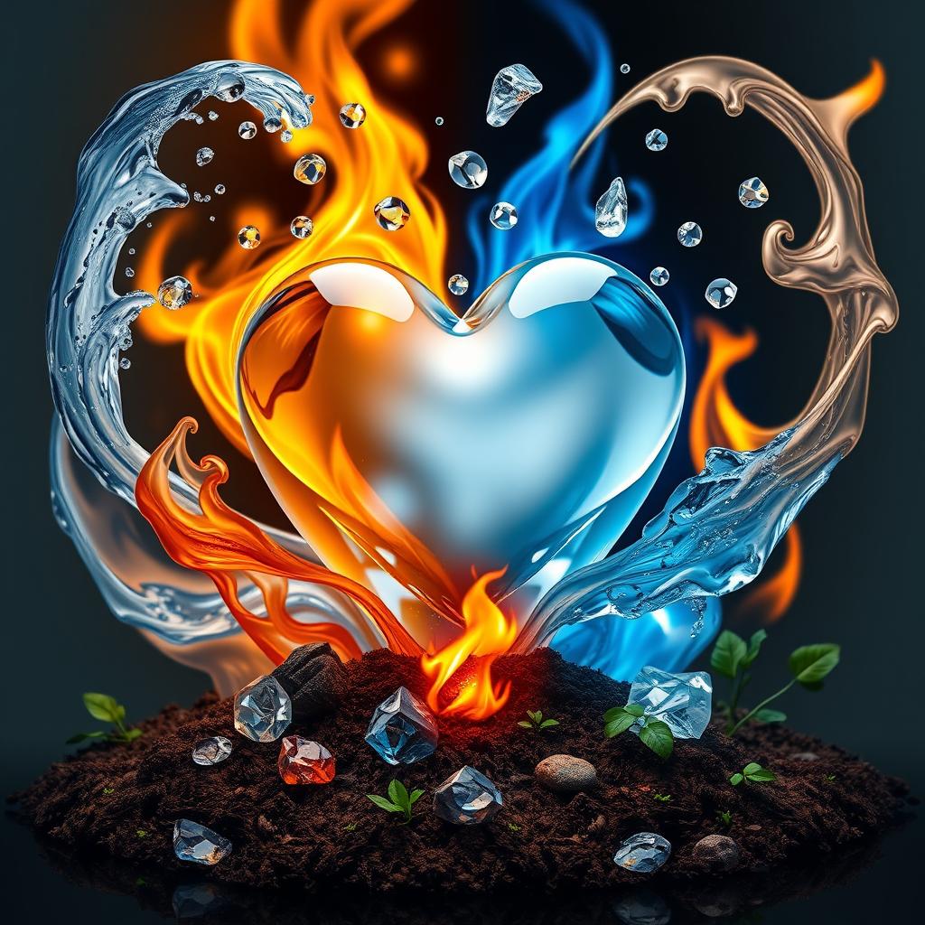 Heart of Elements: Captivating Glass Art