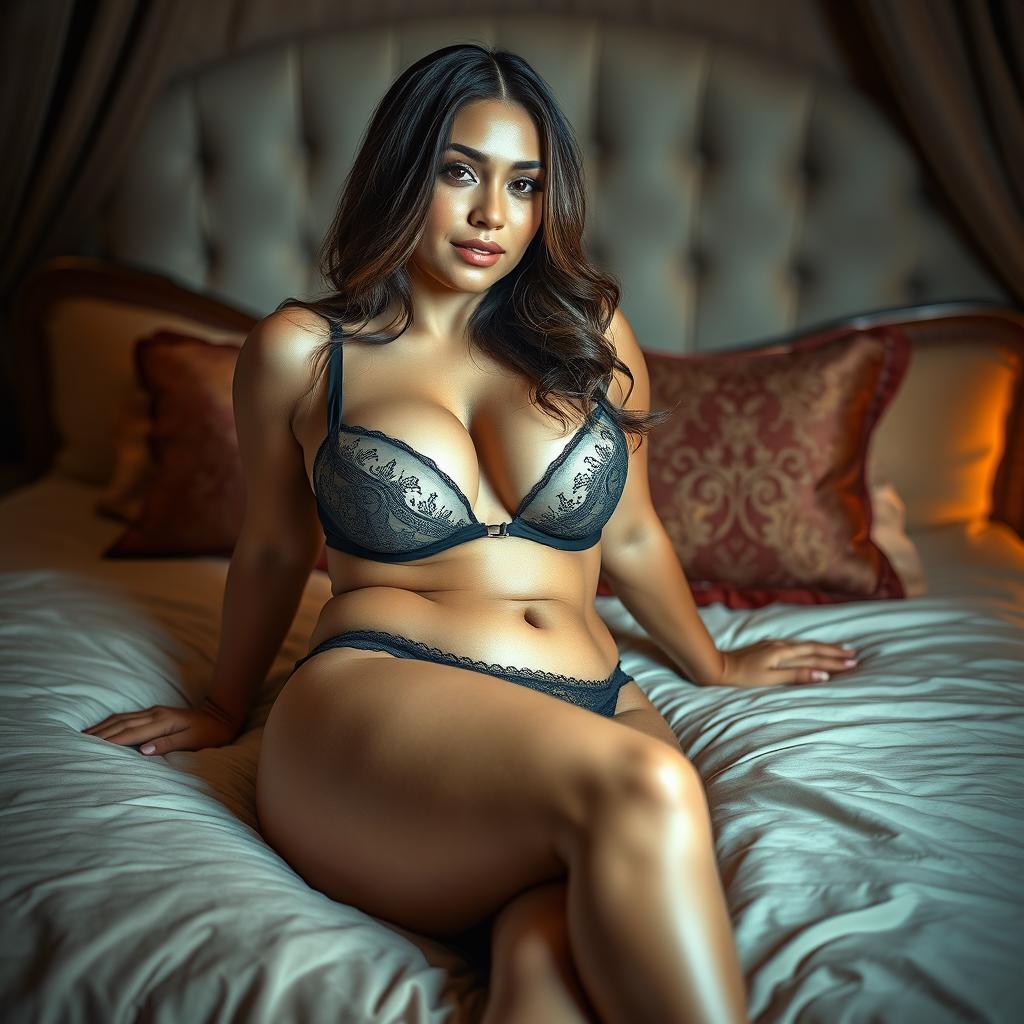 Elegant Curves: Latina Beauty in Lingerie