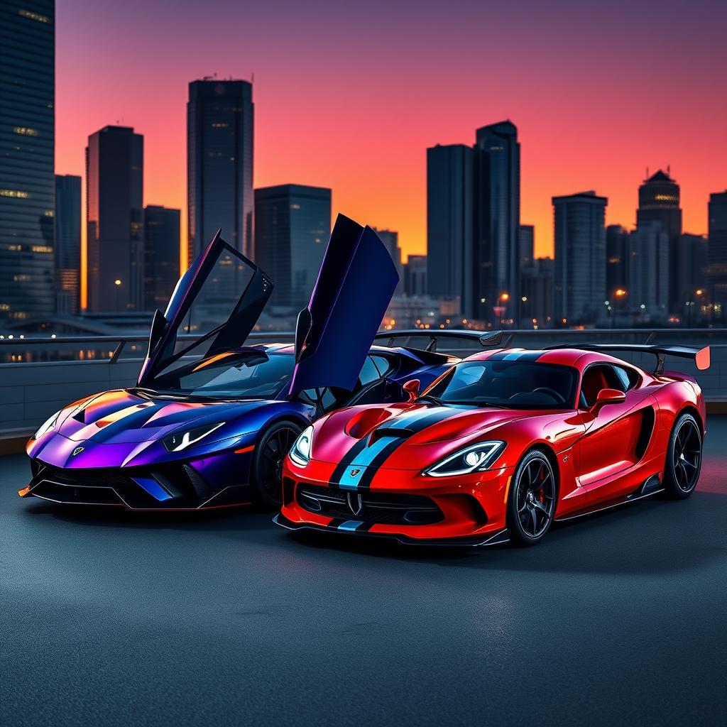 Ultimate Automotive Fusion: Lamborghini Aventador & Dodge Viper