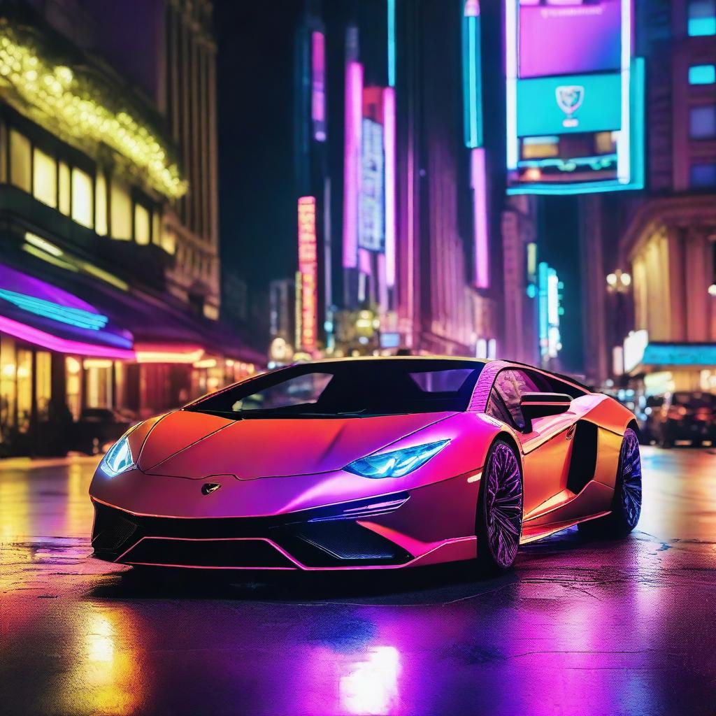 Neon Dream: Lamborghinis Future Glow