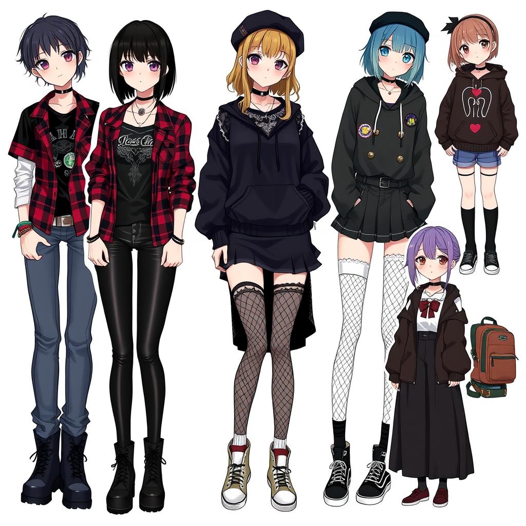 Emo-Inspired Anime Girl Fashion Ideas