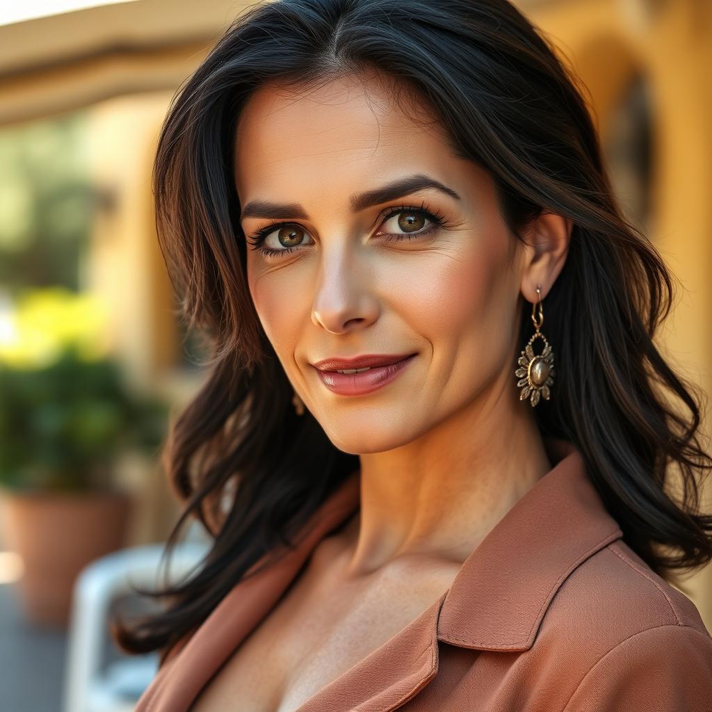 Elegant Mediterranean Woman: Style Meets Grace