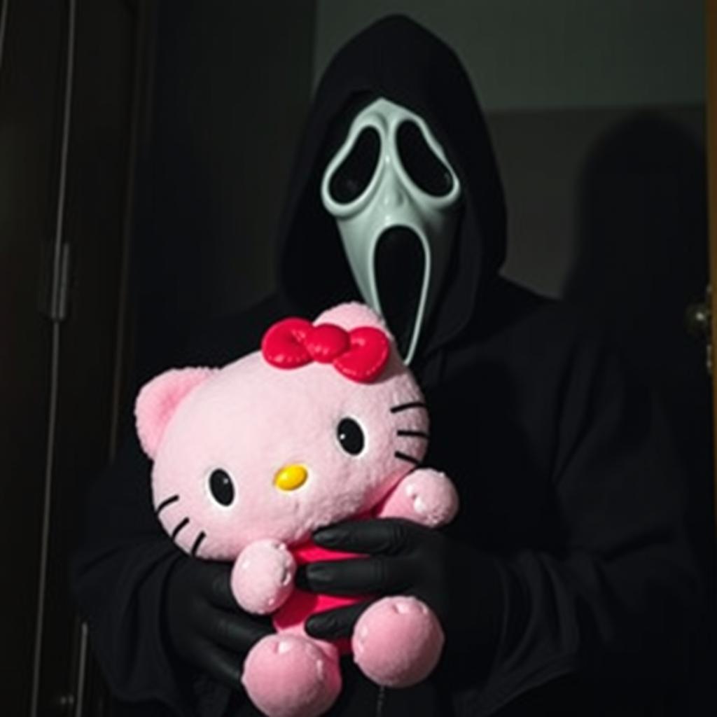 Ghostface Meets Hello Kitty: A Spooky Playful Twist