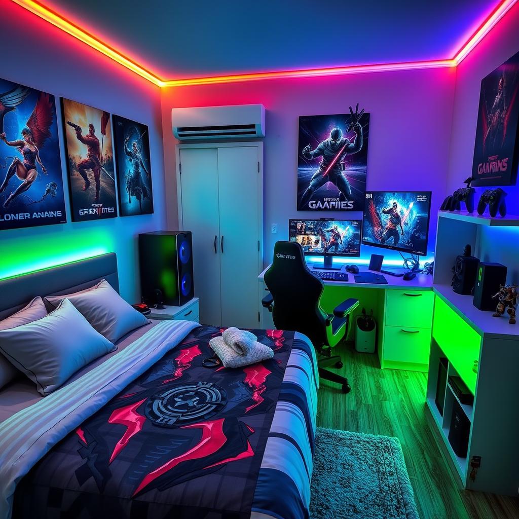 Ultimate Cozy Gamer Bedroom Design