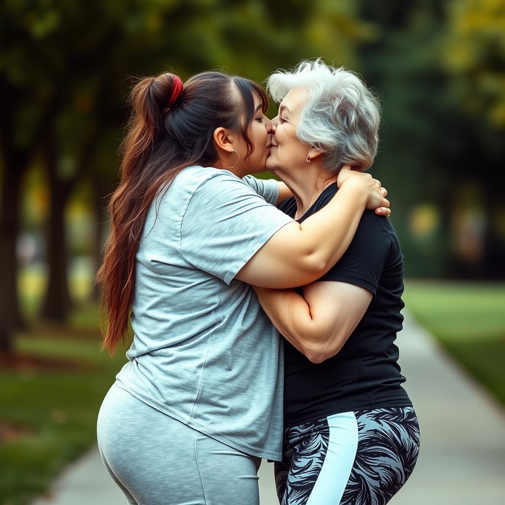 Love Knows No Age: A Passionate Embrace