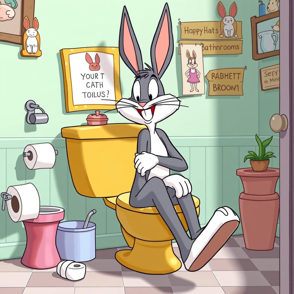 Bugs Bunnys Comedic Toilet Break