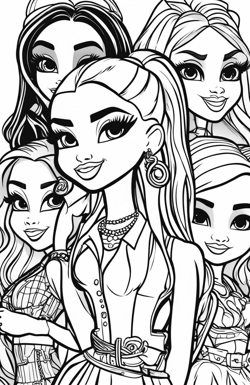 Bratz Dolls Colouring Page: A Fun Activity for Kids and Adults