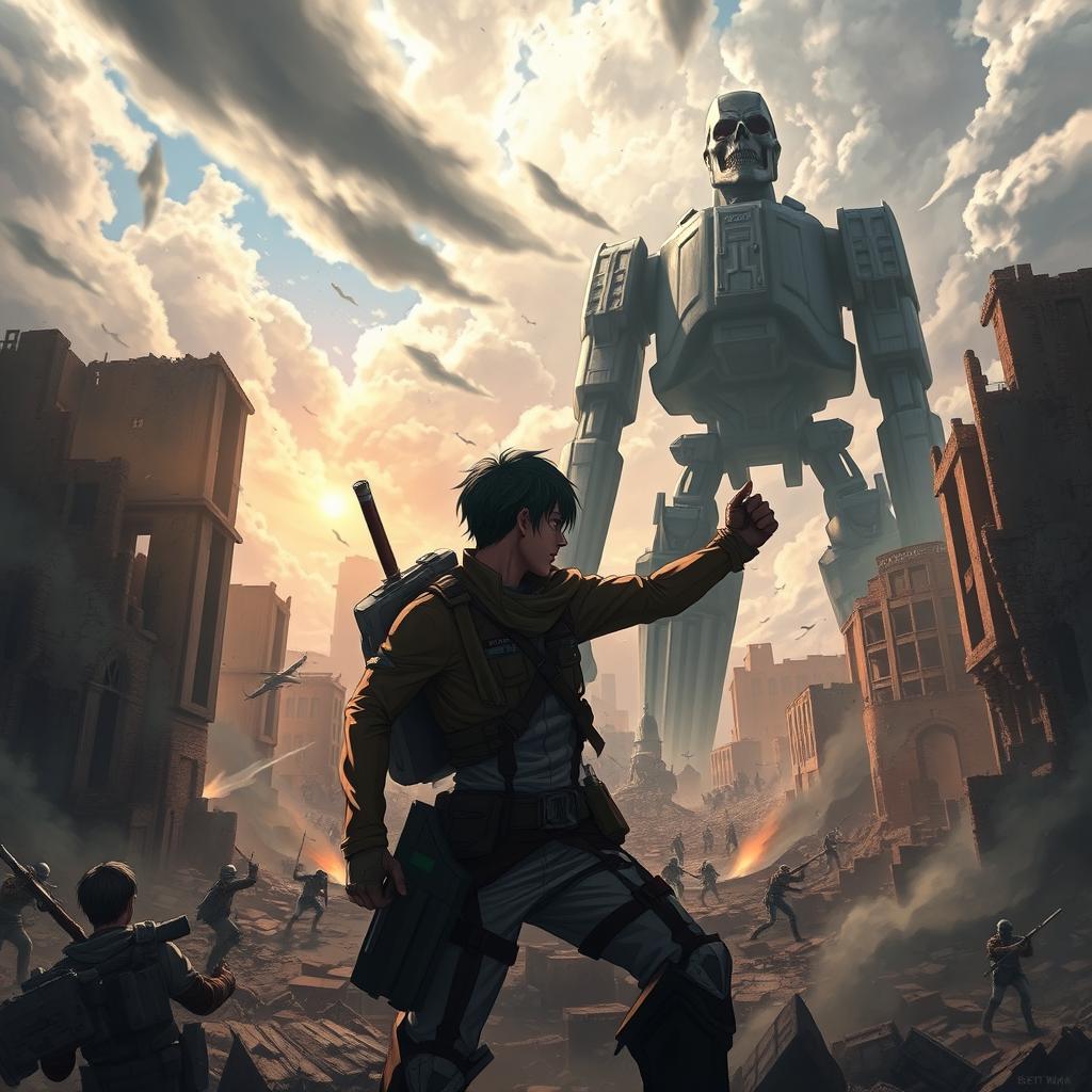 Colossal Titans Unleashed: An Attack on Titan Scene