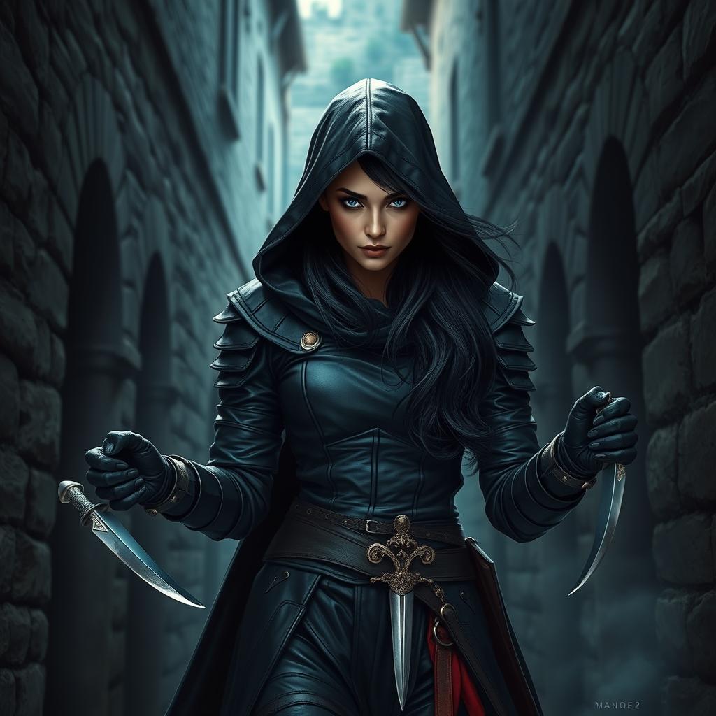 Enchanting Rogue: A Dark Beauty in Medieval Times