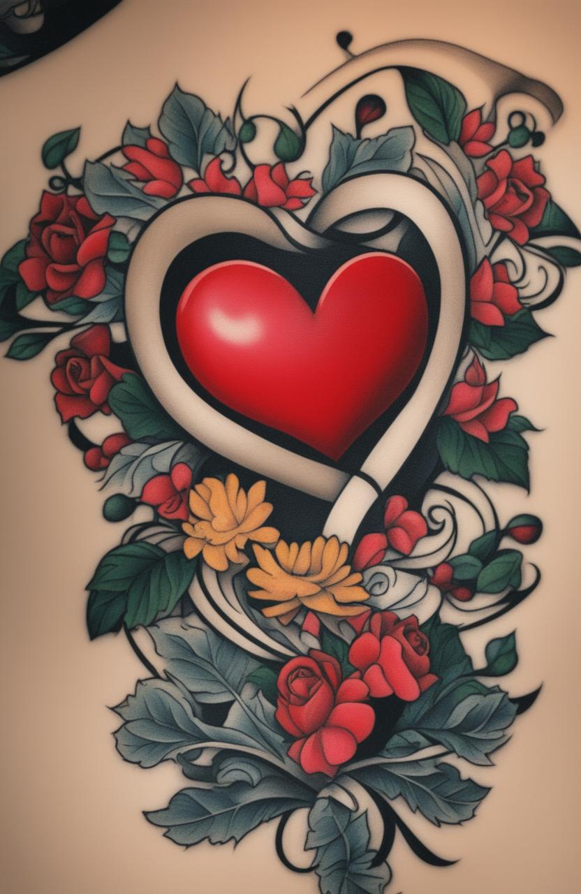 Timeless Elegance: Traditional Heart Tattoo