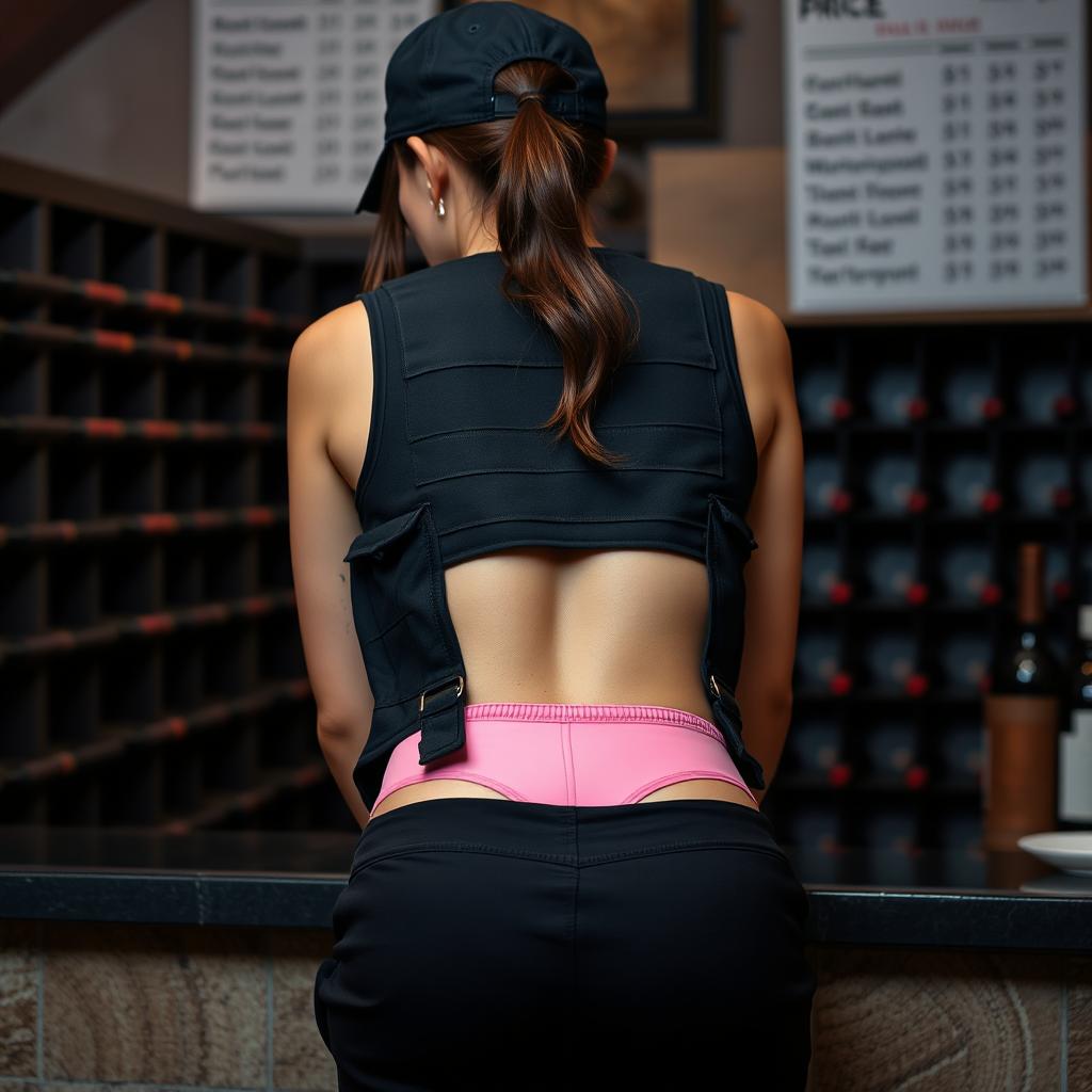 Behind the Scenes: Chic Brunette in a Black Cap