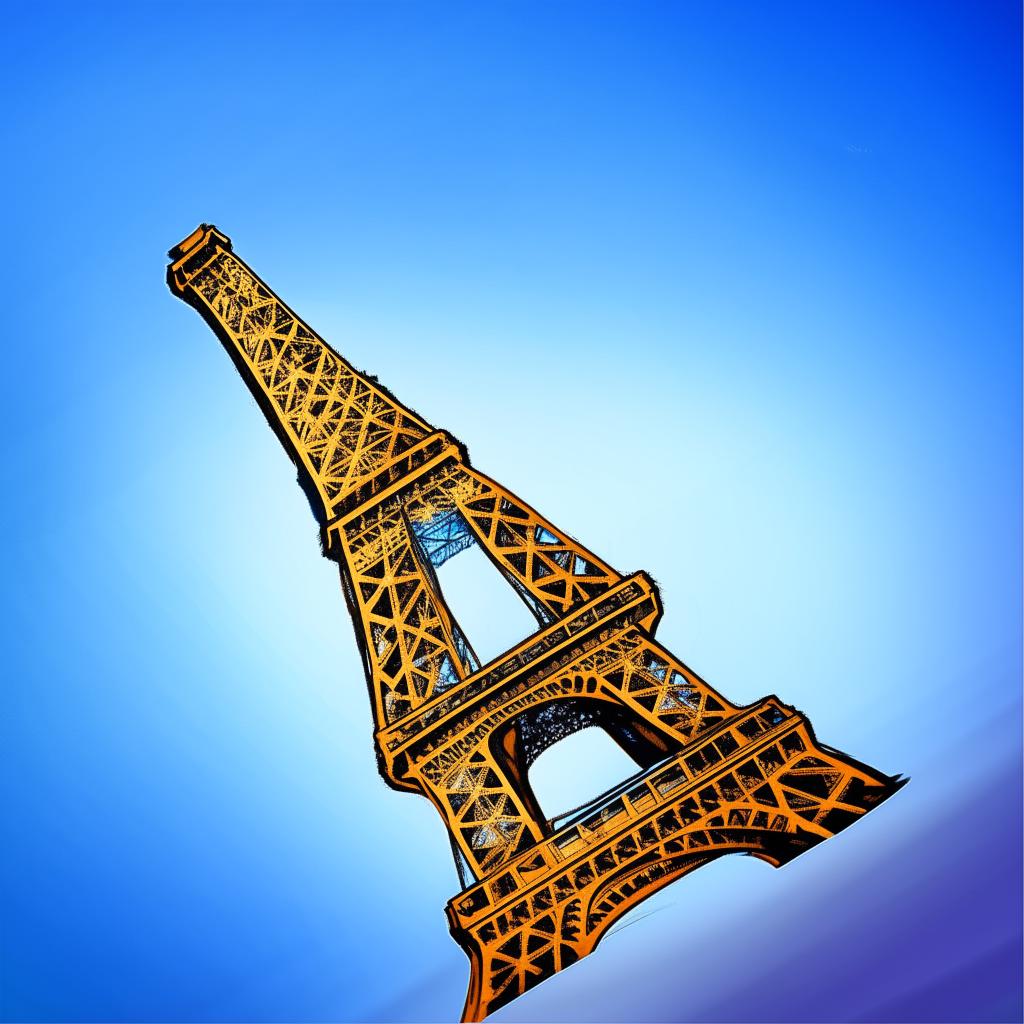 Whimsical Eiffel Tower: Cartoon Edition