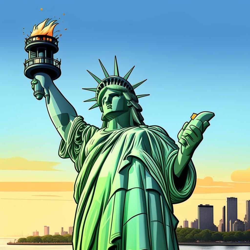 Cartoon Statue of Liberty: A Fun Twist on an Icon