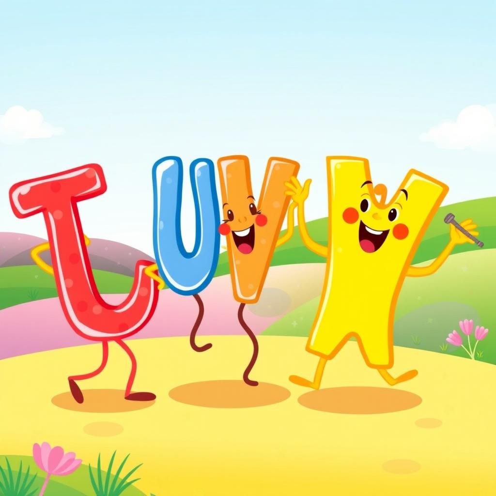 Dancing Letters: T, U, V, W, X in Motion