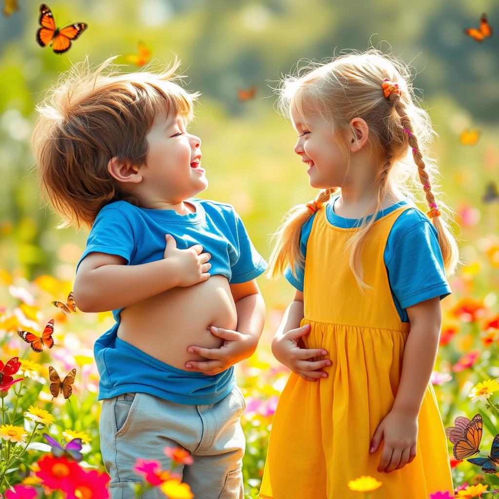 Joyful Moments: Belly Button Kisses
