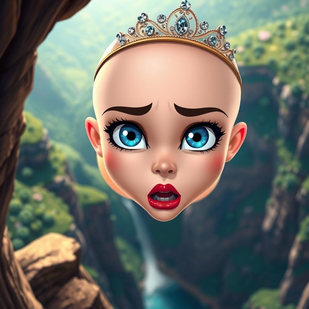 Dramatic Fall: The Bold Bald Princess