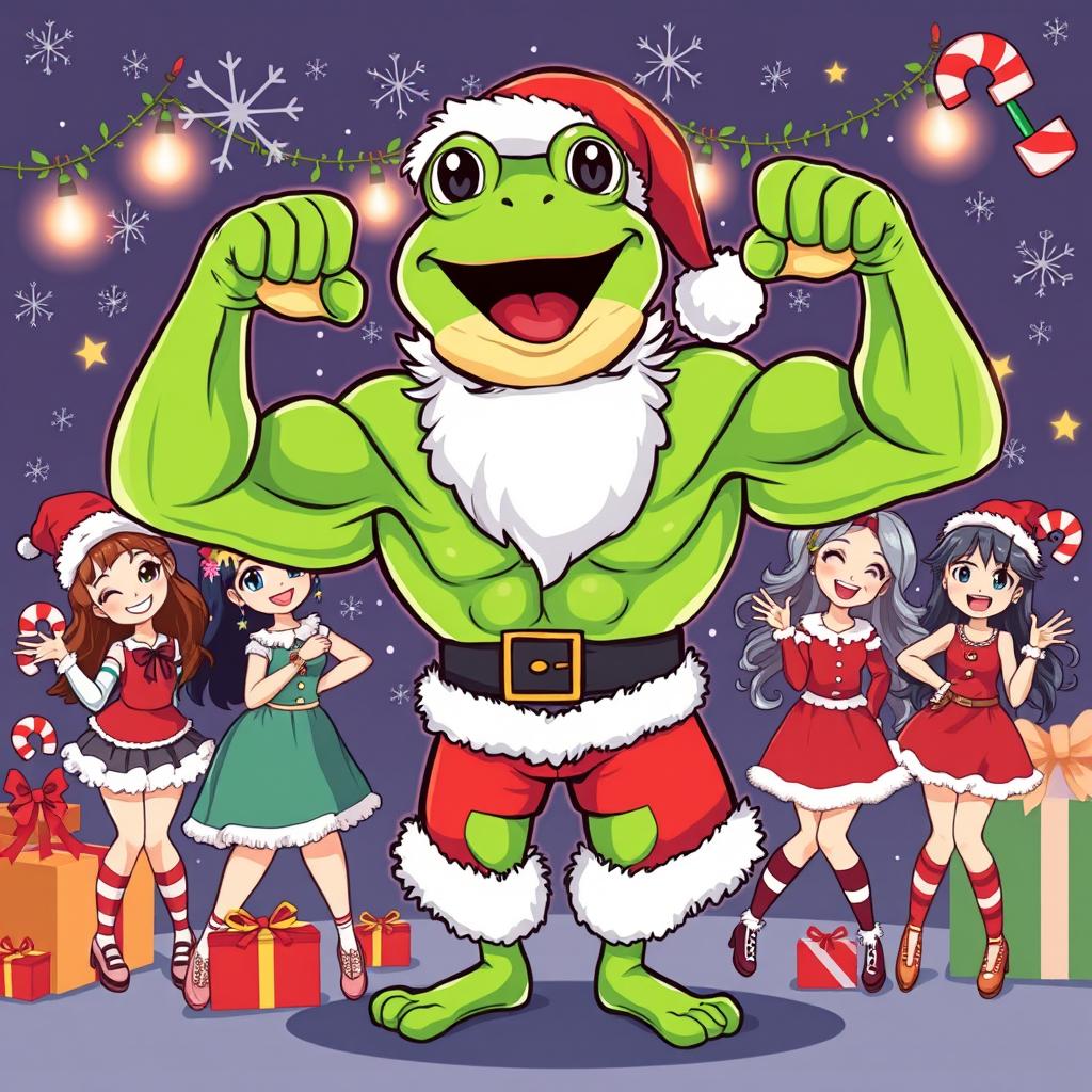 Muscular Santa Pepe: A Festive Flex