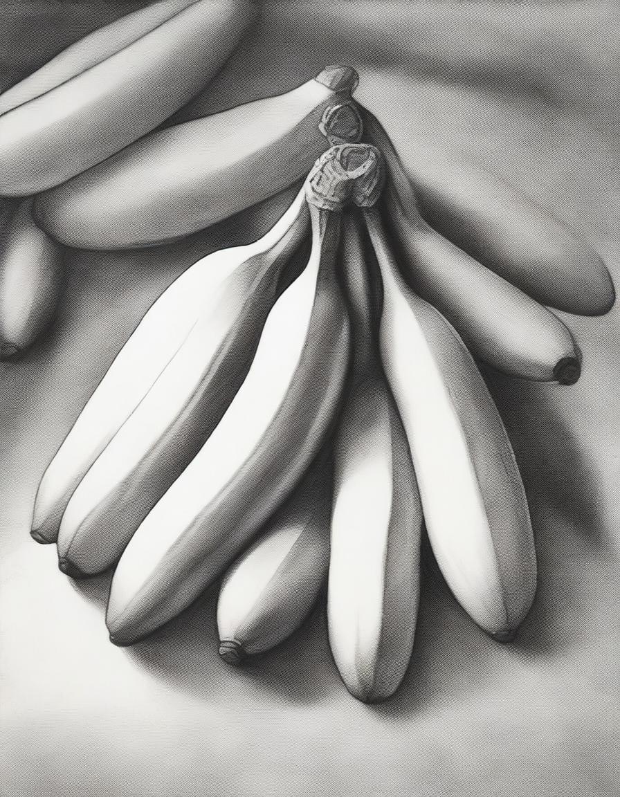 Realistic Banana Drawing: Natures Sweet Delight