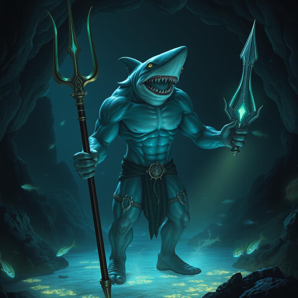 Unleash the Terror: Evil Hybrid Shark-Human