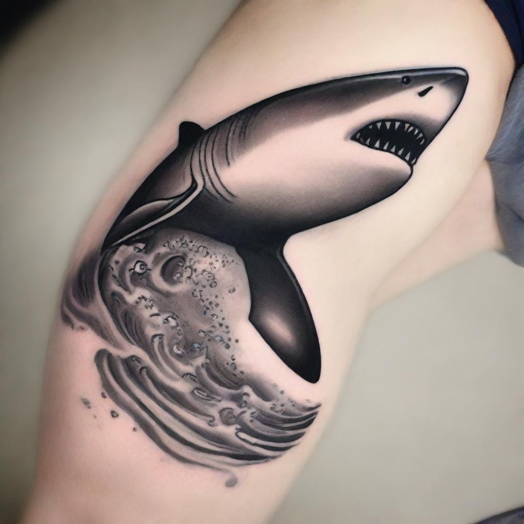 Inkcredible: Majestic Shark Tattoo Design