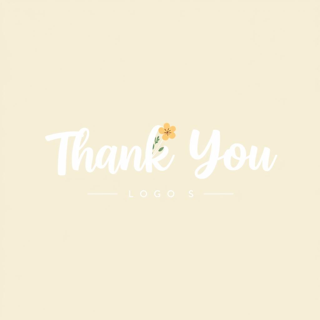 Modern Thank You Logo Design