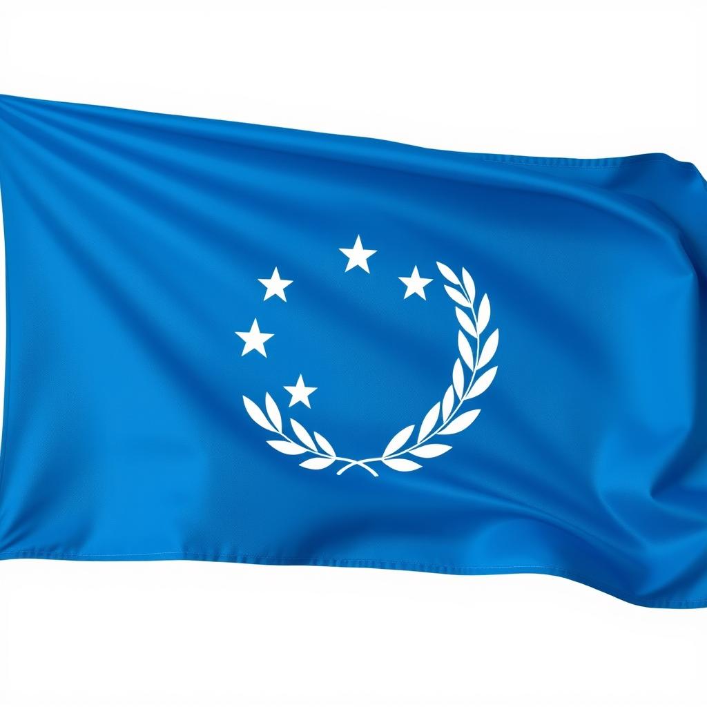 Symbol of Unity: Blue Flag with White Circle