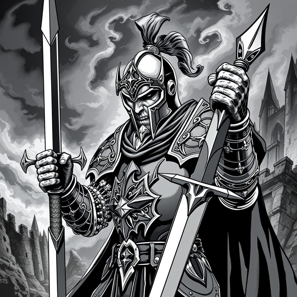 Epic Medieval Knight in Dungeons & Dragons Style