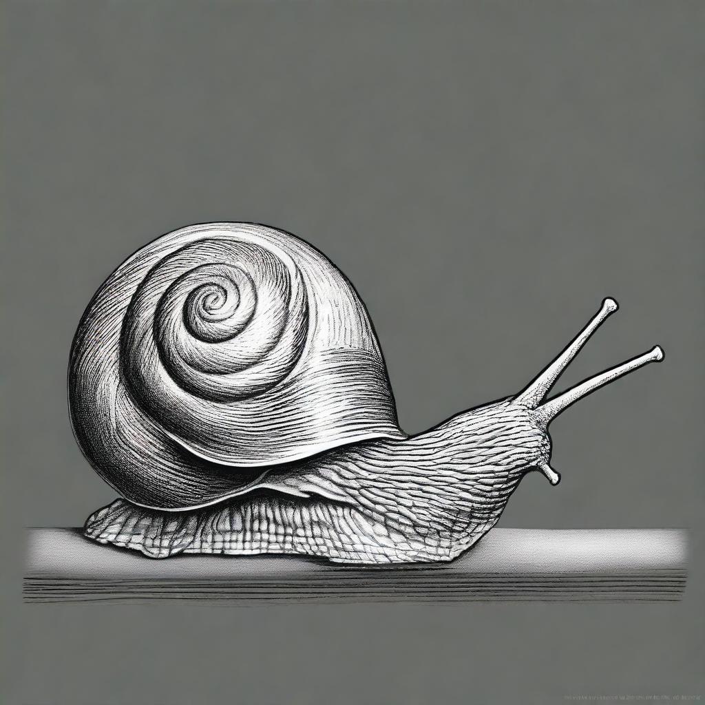 Realistic Snail Drawing: Masterpiece Art