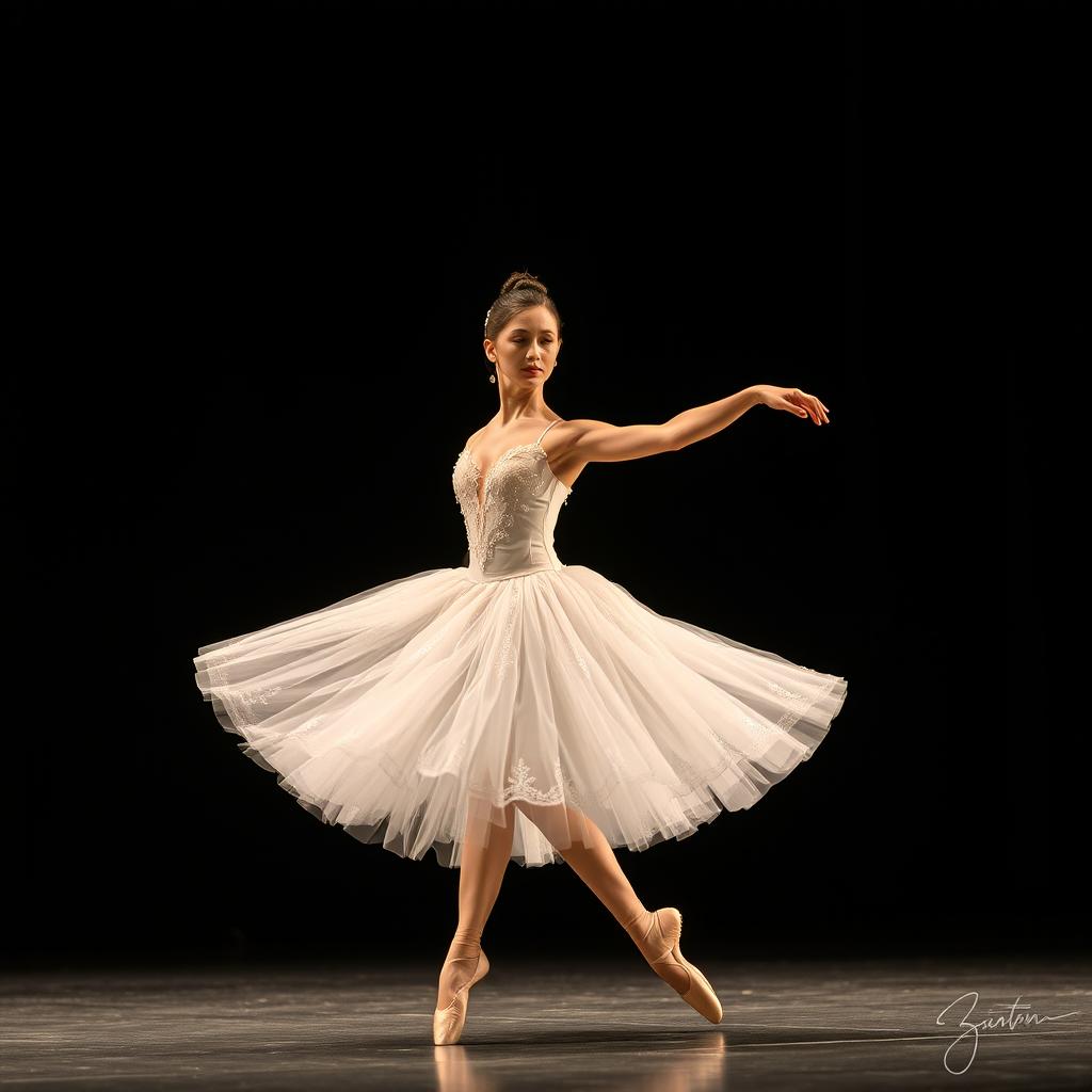 Elegance in Motion: Solo Ballerina Dance