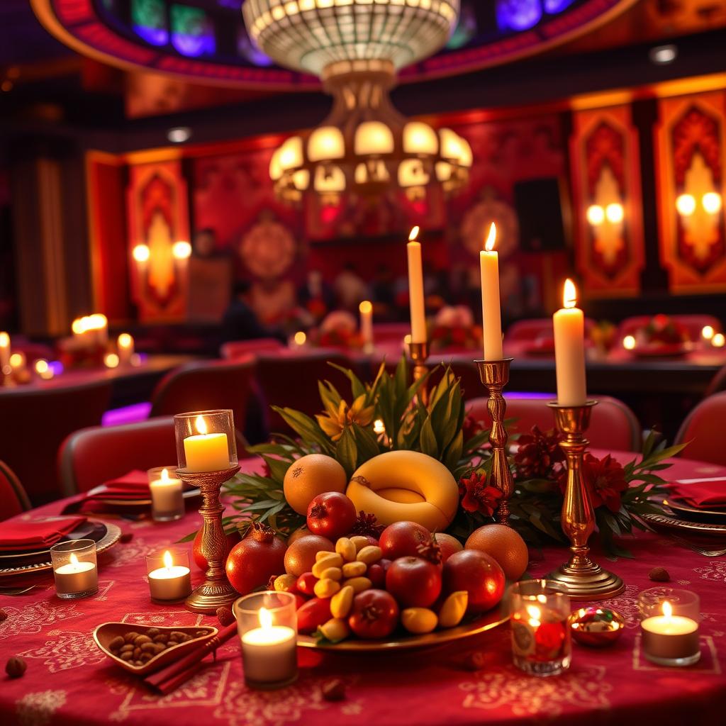 Vibrant Yalda Night Table Setting