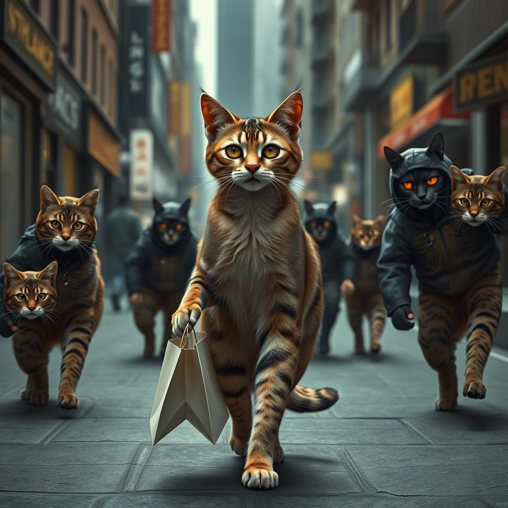 Urban Elegance: The Anthropomorphized Cat