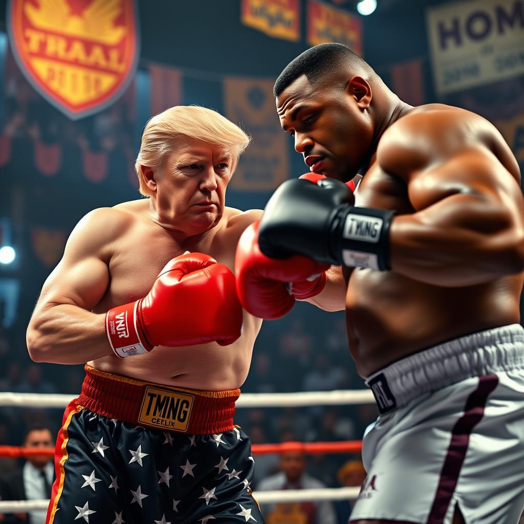 Epic Showdown: Trump vs. Tyson in the Ring