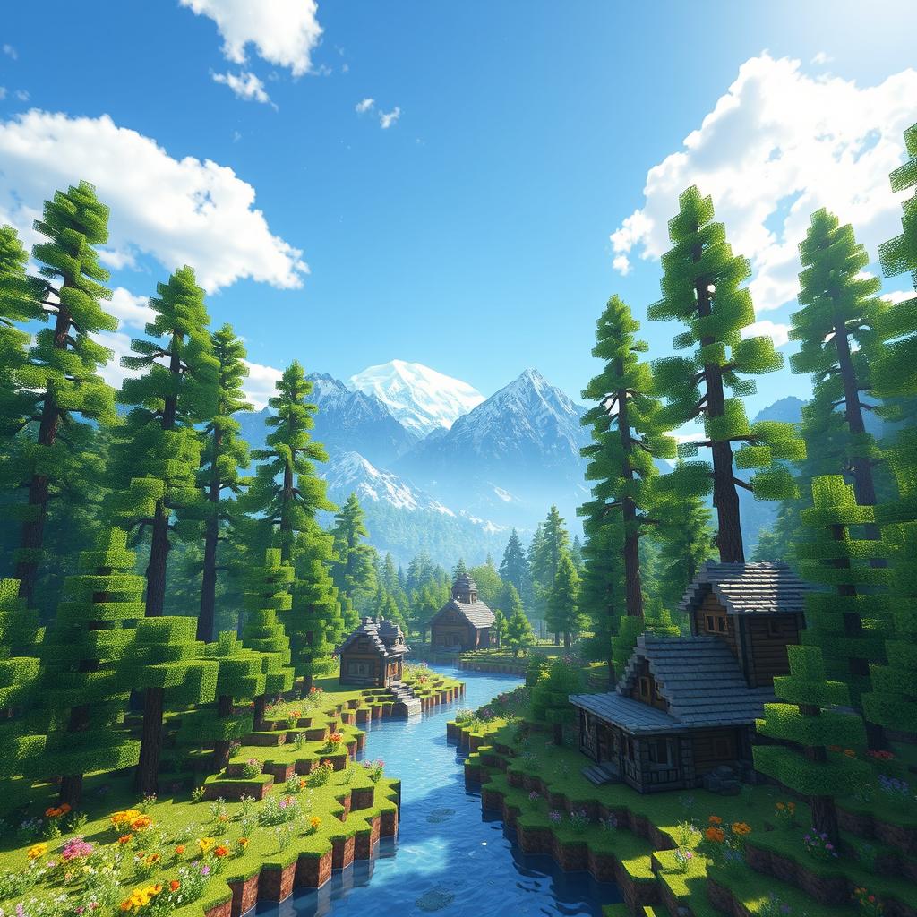 Explore a Vibrant Minecraft Landscape